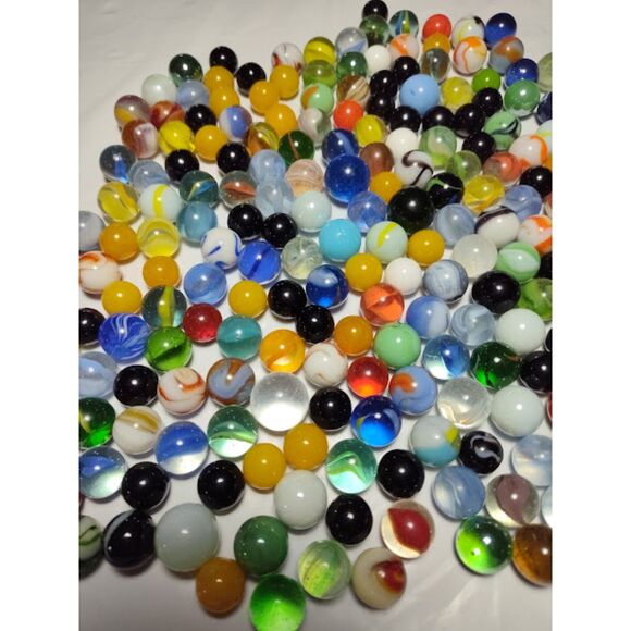 Lot of 224 Vintage Marbles Small Medium & Large Cat's Eye - Picture 7 of 16